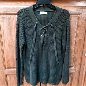 “if it were me” olive green sweater